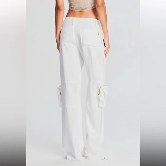 Retrofete White Cargo Pants